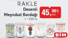 RAKLE DESENLİ MEŞRUBAT BARDAĞI 510 CC
